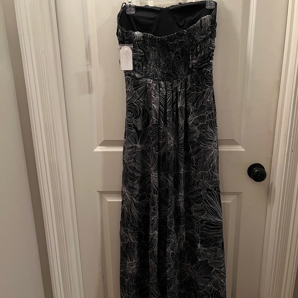 RETAIL $98 Jessica Simpson black and white strapless dress - Picture 5 of 7